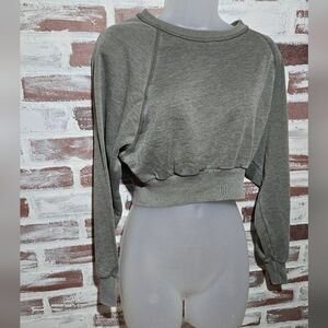 Casual Gray Women's Crop Top
